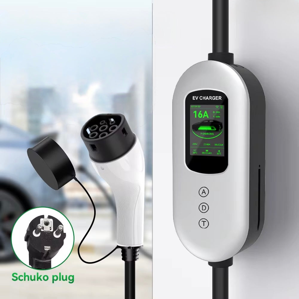 D8 Pro Mobiele Thuislader met App 3.7 kW | Type 2 | 16A | Incl. Opbergtas | 5/10/15m | IP65 | Zwart/Zilver