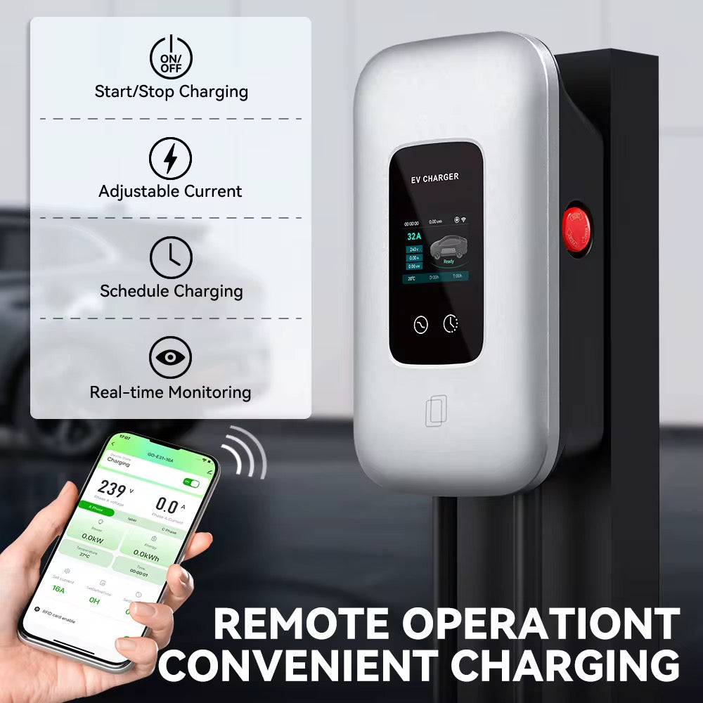 Bar2Charge 11kW Wallbox Charging Station – 3-Phase 16A – Type 2 – App Control – IP65 – 5m Cable – For EV & Hybrid Cars
