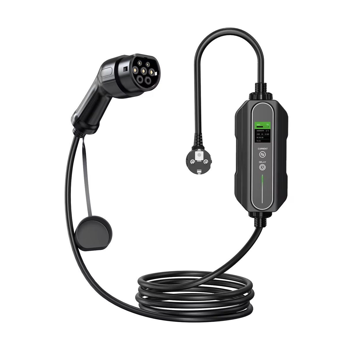 Bar2Charge 3.7kW Home Charger – Type 2 – 5/10m Cable – Adjustable (6A-16A) – Portable – IP67 Waterproof