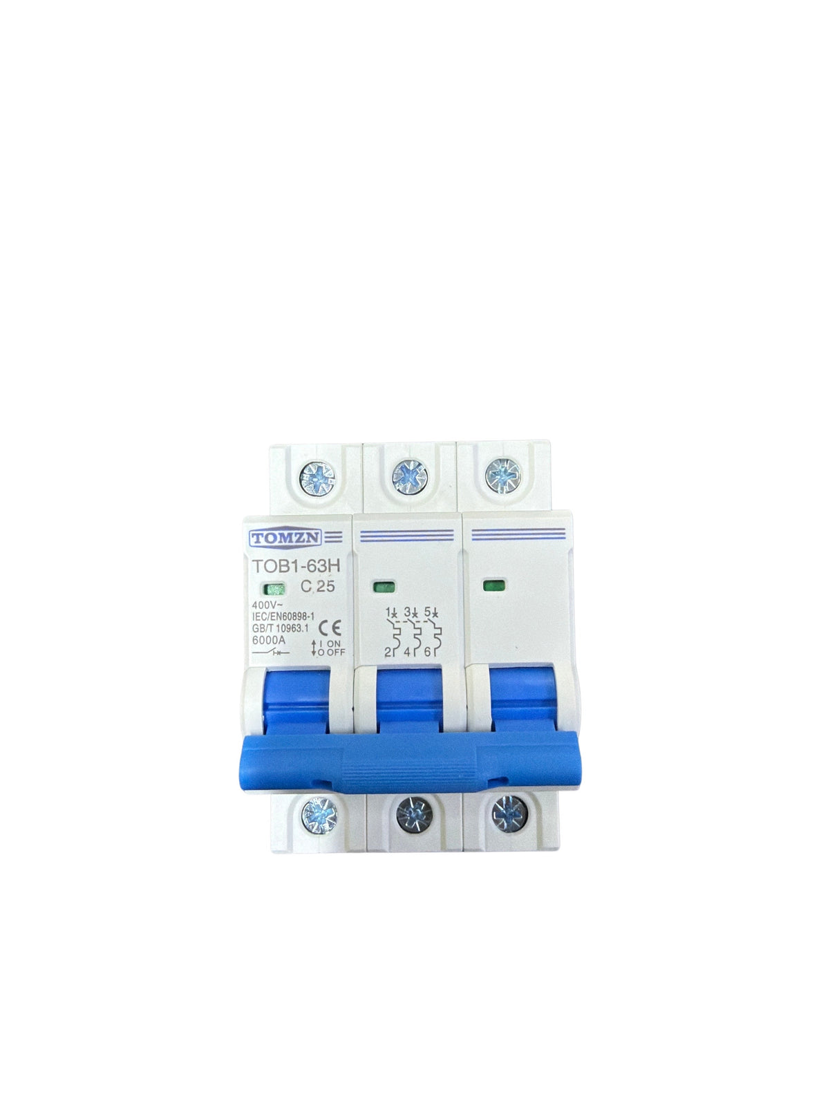 TOMZN C25 Installatieautomaat 3P – 25A – 400V – 6000A – TOB1-63H