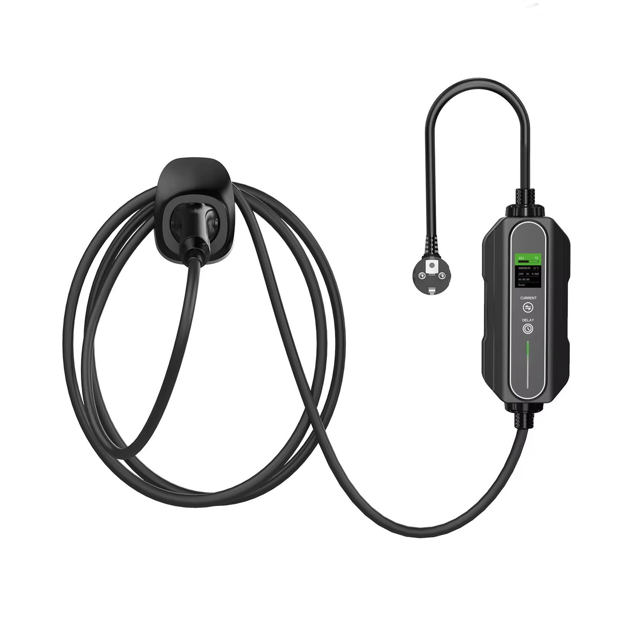 Bar2Charge 3.7kW Home Charger – Type 2 – 5/10m Cable – Adjustable (6A-16A) – Portable – IP67 Waterproof