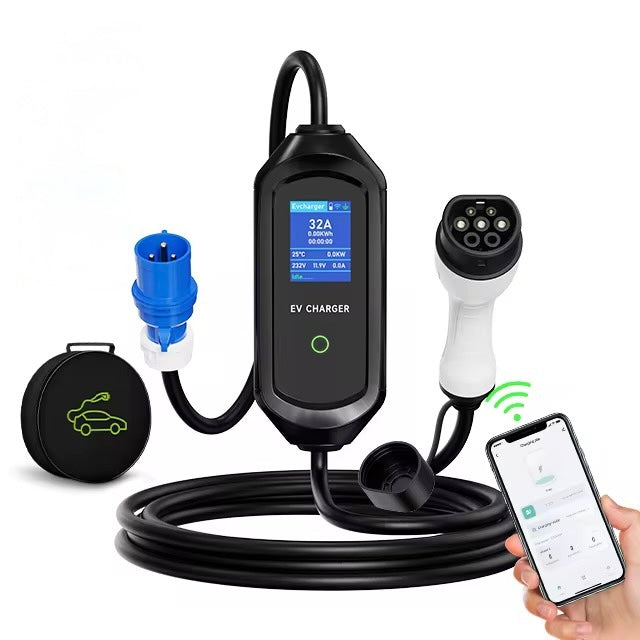 Bar2Charge 7kW Mobiles Heimladegerät 1-phasig Typ 2 5m Tragbar IP65 App-Steuerung