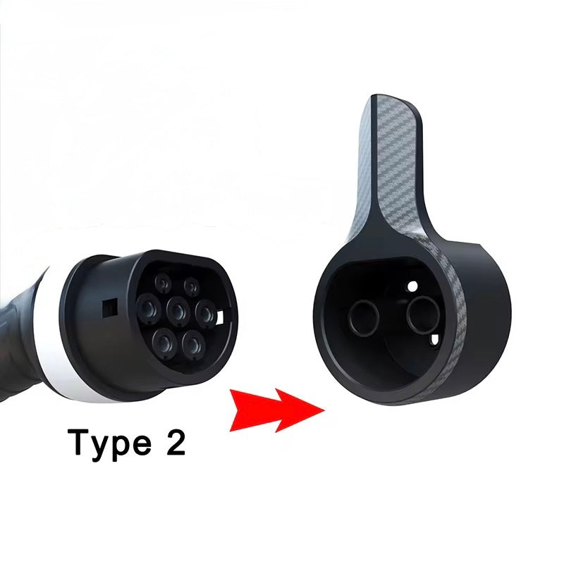 Bar2Charge-Feyree Kabelhouder Laadkabel Auto - Type 2 - Muurhouder voor Oplaadkabel EV - Carbon Zwart