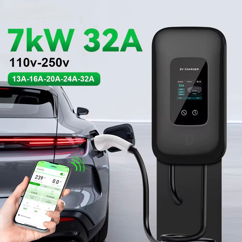 Bar2Charge Charging Station 7kW β 1-Phase β Type 2 β 5m Cable β App Control β Waterproof IP65 β For Electric & Hybrid Cars