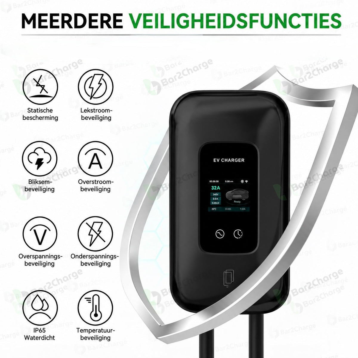 Bar2Charge L6 Pro 11 kW Laadpaal met App – 5 tot 20 meter