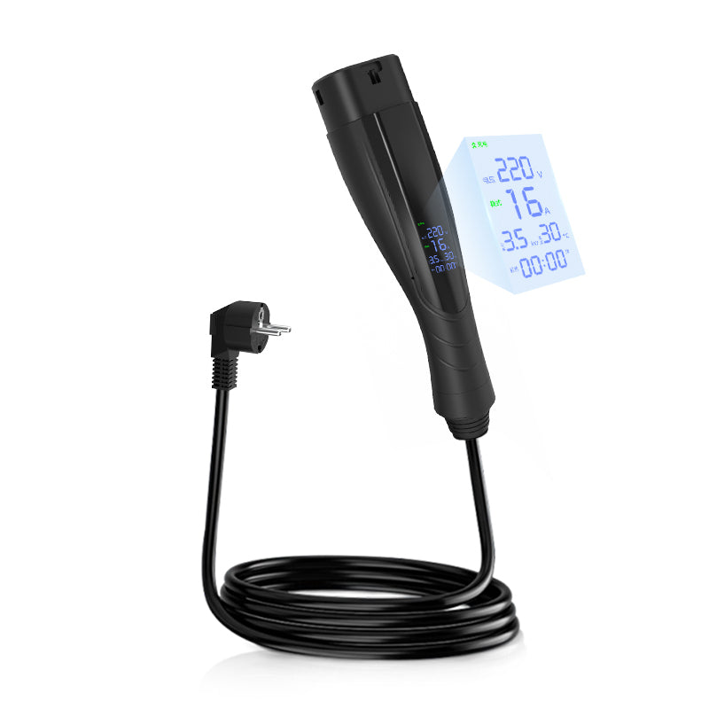 Bar2Charge Mobiles Ladegerät für zu Hause 3,7 kW Typ 2 – Digitaler Ladestecker | 5–20 Meter