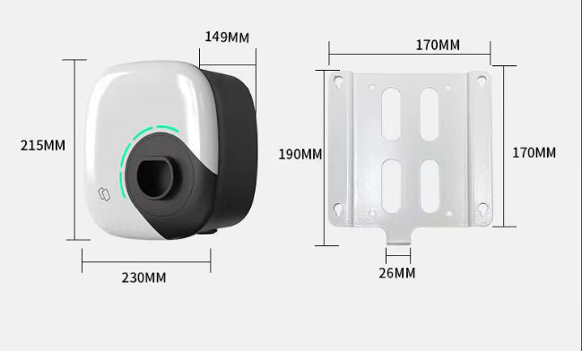 Laadpaal 22 kW Type 2, 32A, met RFID en app-functie, inclusief 5 meter vaste laadkabel