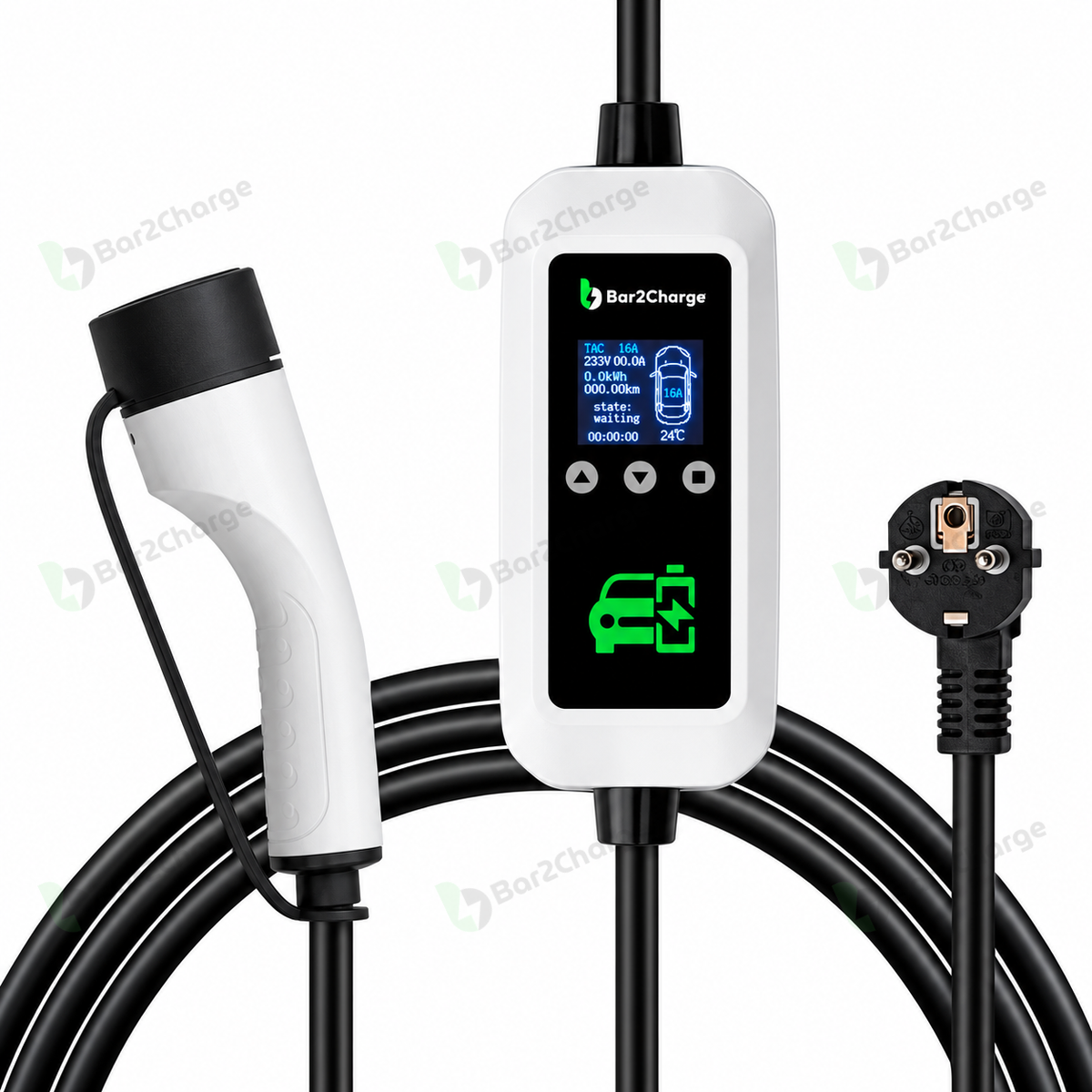 Bar2Charge Flex Smart mobile home charger | Type 2 | 3,7 kW | app | 5, 10 or 15 meters