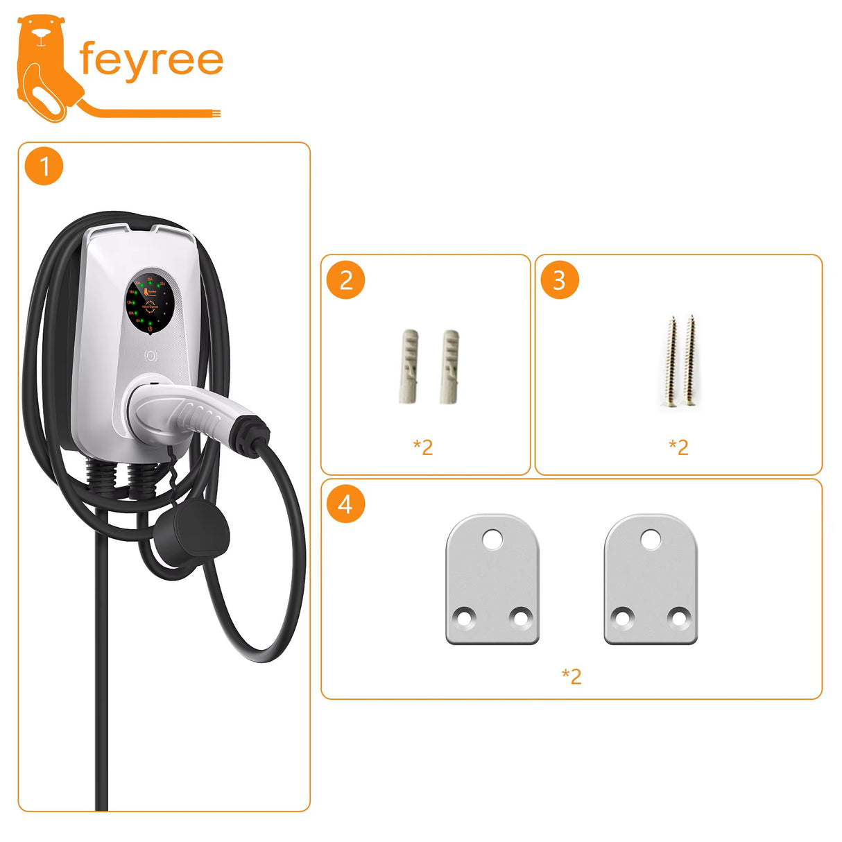 Laadpaal 7 kW – 1-fase 32A, Type 2, met 5 meter kabel | Basis Plug & Play model