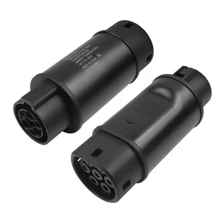 Adapter van Type 2 laadkabel naar Type 1 aansluiting voor de auto