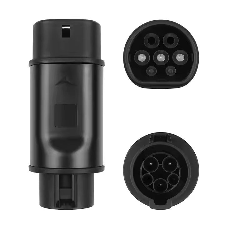 Adapter van Type 2 laadkabel naar Type 1 aansluiting voor de auto