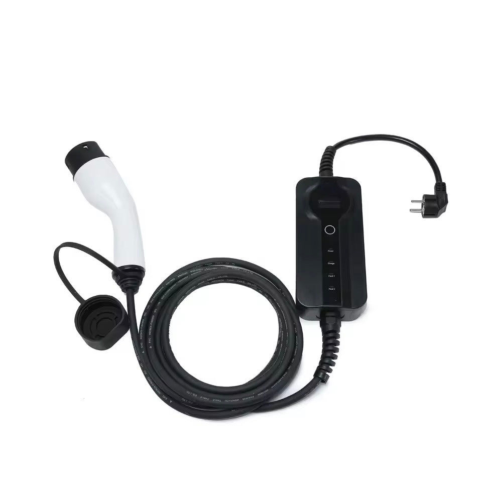 Bar2Charge mobiele thuislader met Schuko-stekker en lange Type 2-laadkabel