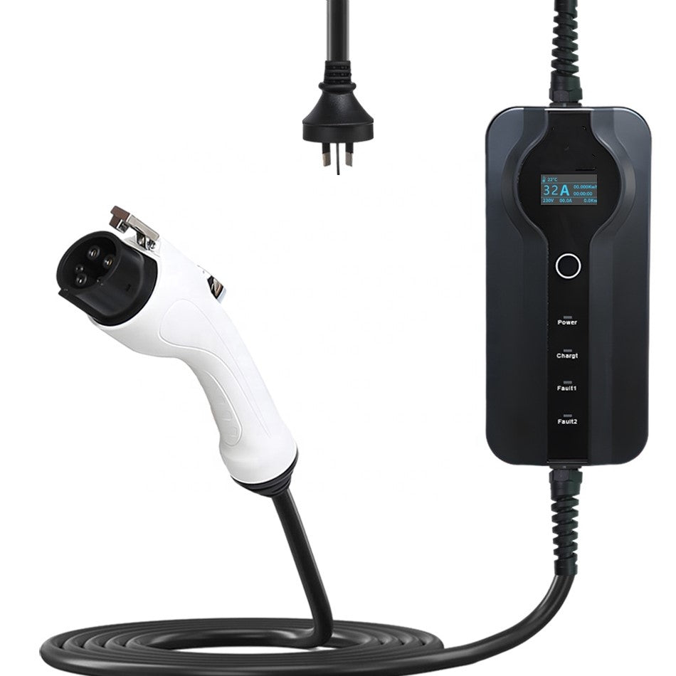 Bar2Charge Type 1 mobiele thuislader 16A met Schuko-stekker en 7 meter laadkabel