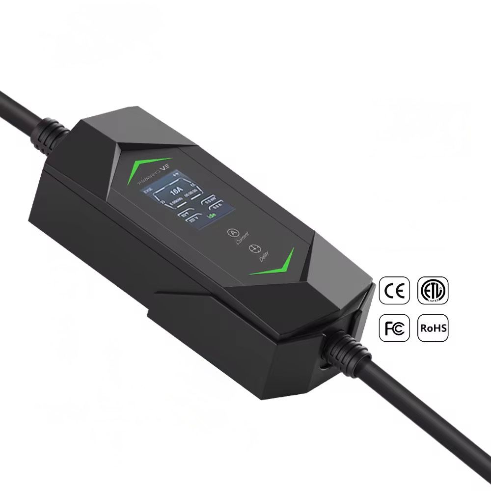 Bar2Charge 3.7kW Smart EV Home Charger – Type 2 – 5m Cable – Adjustable (6A-16A) – Smart Life App – Portable – IP65 Waterproof