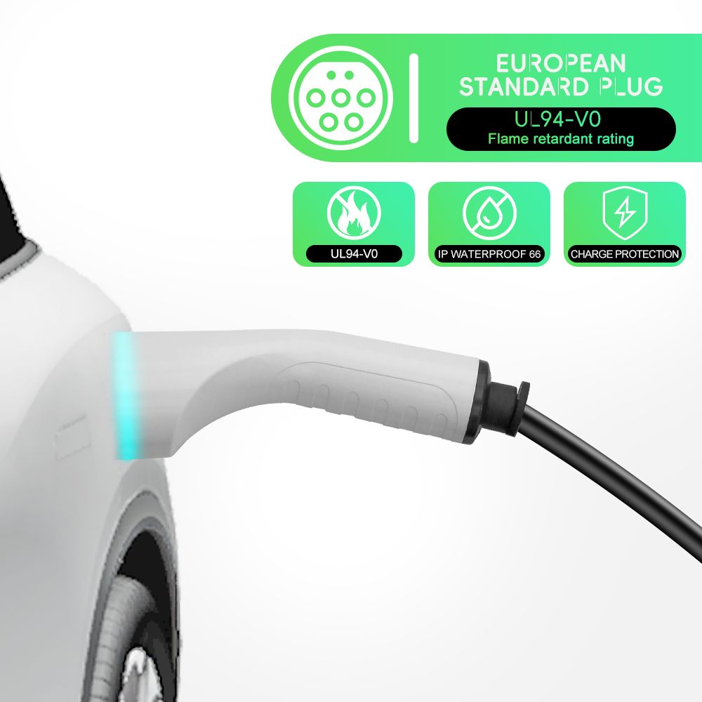 Bar2Charge 3.7kW Mobile Home Charger Type 2 | 5m Cable | 16A 1-Phase | IP66 | Adjustable 8A-16A | Includes Bag