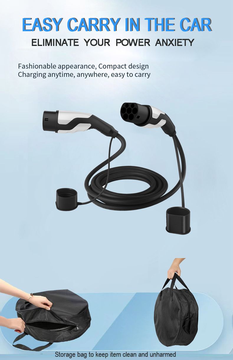 Câble de recharge Bar2Charge 22 kW Type 2 – Triphasé | 32 A | 5 mètres | IEC 62196 | Avec cache anti-poussière et protection TPU