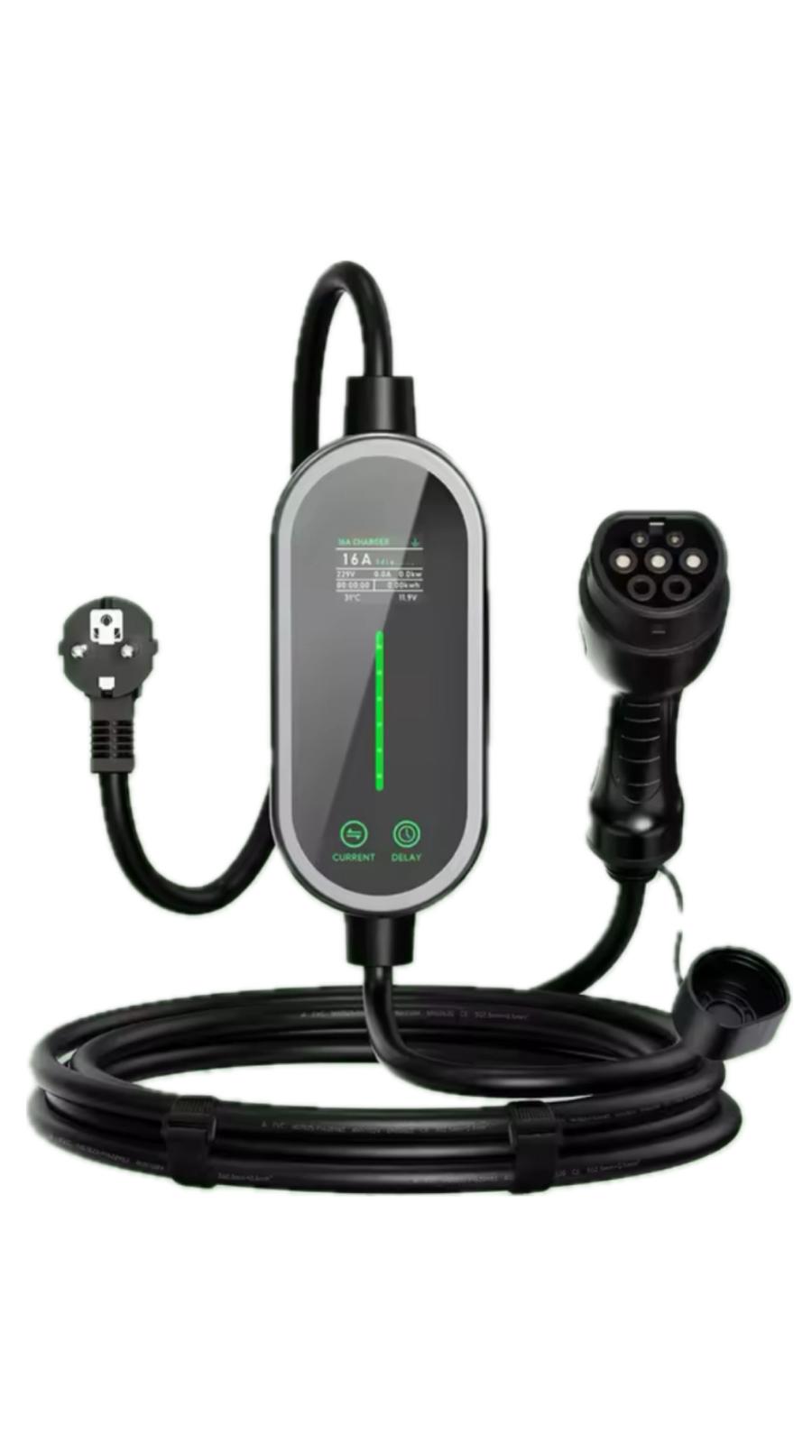 Bar2Charge Mobiles Autoladegerät 3,7 kW 1-phasig 16 A | Typ 2 IP66 App-Steuerung Verzögertes Laden