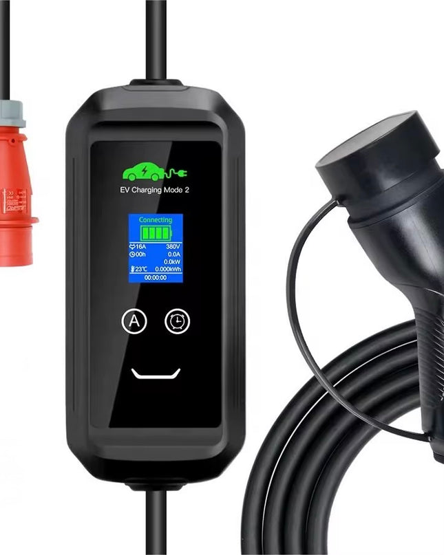 Mode 2 11 kW Mobiele EV Lader Type 2 – 3-fase 16A – 10m kabel – App bediening