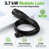 Bar2Charge Mobiles Ladegerät für zu Hause 3,7 kW Typ 2 – Digitaler Ladestecker | 5–20 Meter