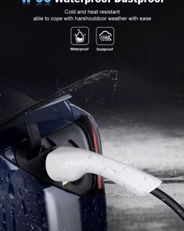 Bar2Charge Mobiles Heimladegerät 3,7 kW | IP66 wasserdicht | 16 A 1-phasig | 5 m Kabel | Typ 2 Wandladegerät | Umschaltbar 8-16 A | Inklusive Tasche