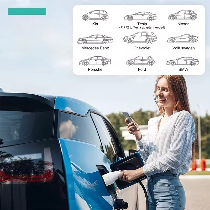 Bar2Charge Smart EV Charging Station – 11kW | 22kW Wallbox – 3-Phase 16A | 32A – Type 2 – With App – 5m Cable – For Electric & Hybrid Cars – IP55