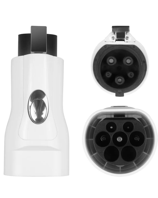 Adapter van Type 2 laadkabel naar Type 1 aansluiting voor de auto