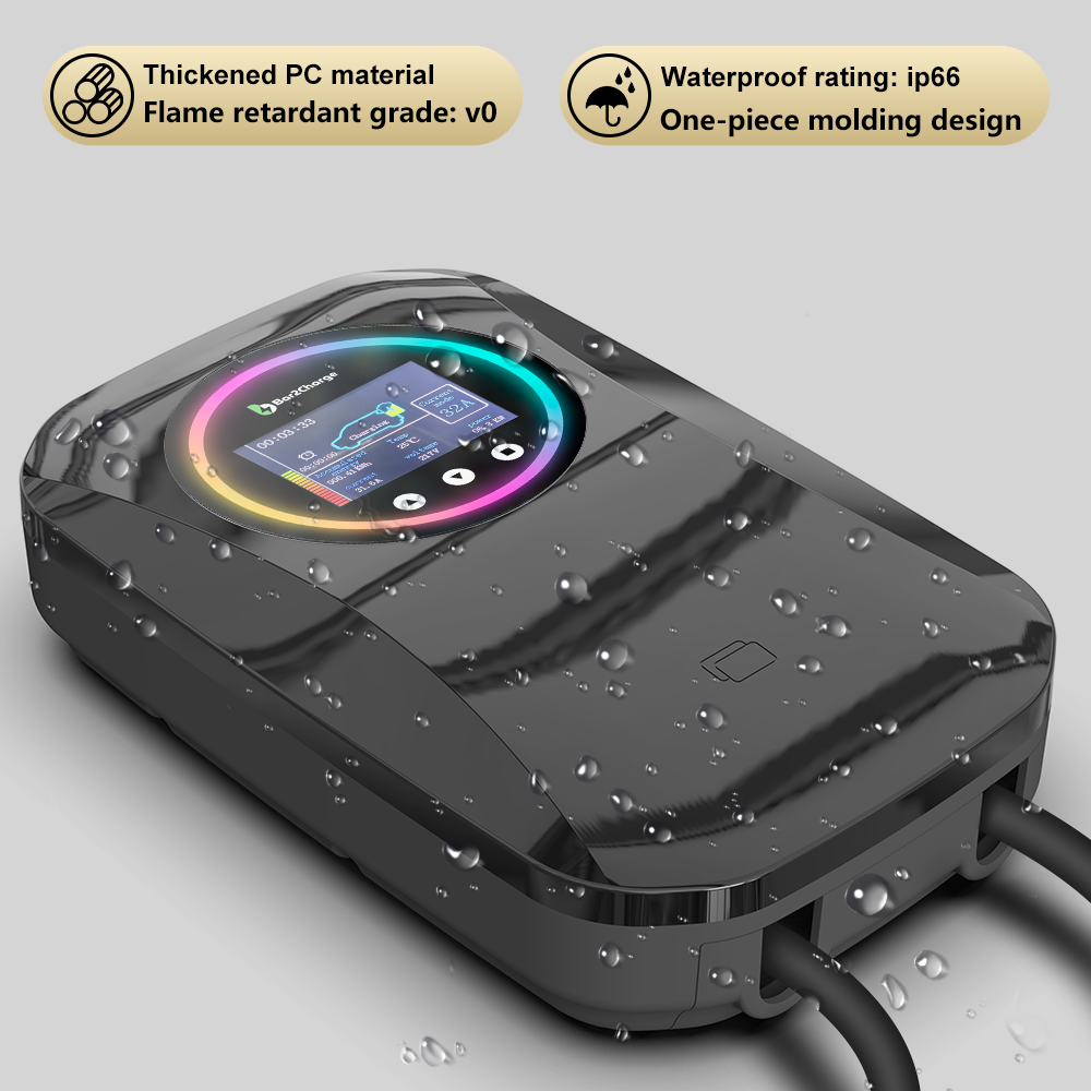 Laadpaal 7 kW (1-fase) | Type 2 | 10 meter kabel | 32A | IP66 waterdicht | App-bediening | Inclusief RFID-kaarten | Led-Lichteffect