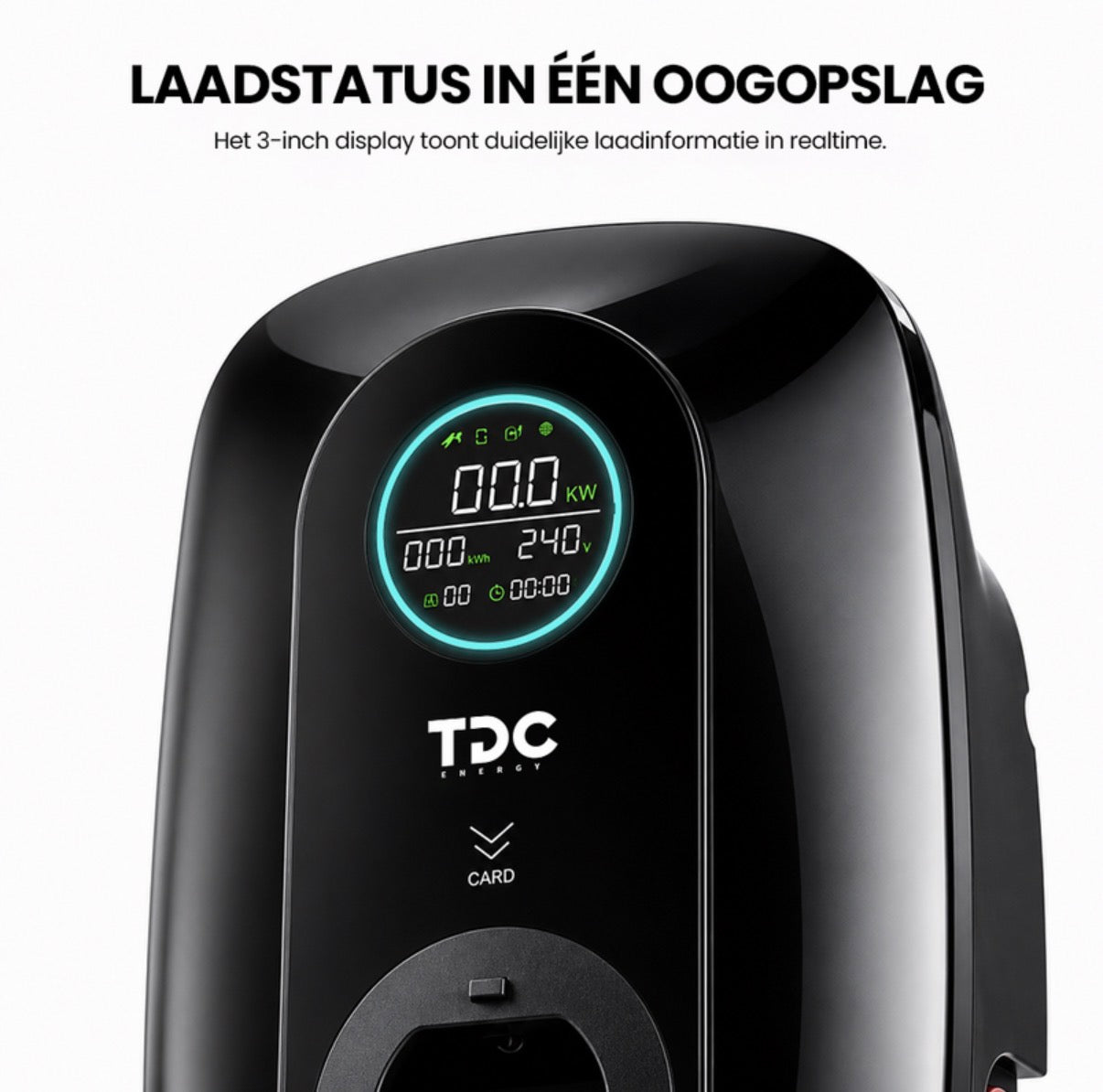 Laadpaal 11 kW – Type 2 Kabel 5 m – App, RFID & CEE-stekker