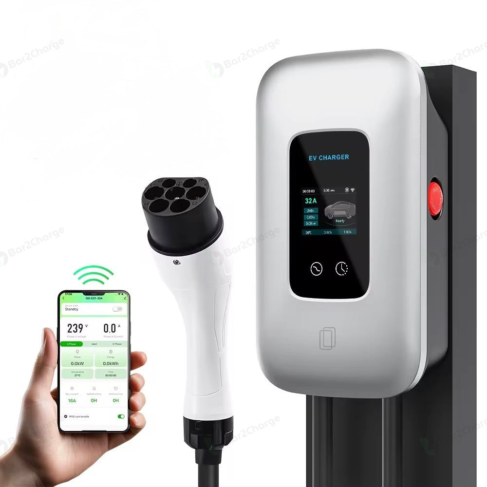 Bar2Charge L6 Pro 11 kW Laadpaal Zilver – 6 meter