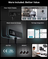 Laadpaal 11 kW | 3-Fase | Type 2 Kabel | App | RFID | LCD | CEE 16A