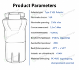 Bar2Charge V2L-Adapter Typ 2 auf 230V-Steckdose – 16A | IP44