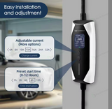 B3 Mobiele Thuislader Type 2 3.7 kW 1 Fase 6-16A Instelbaar met App IP65 5 tot 15 meter