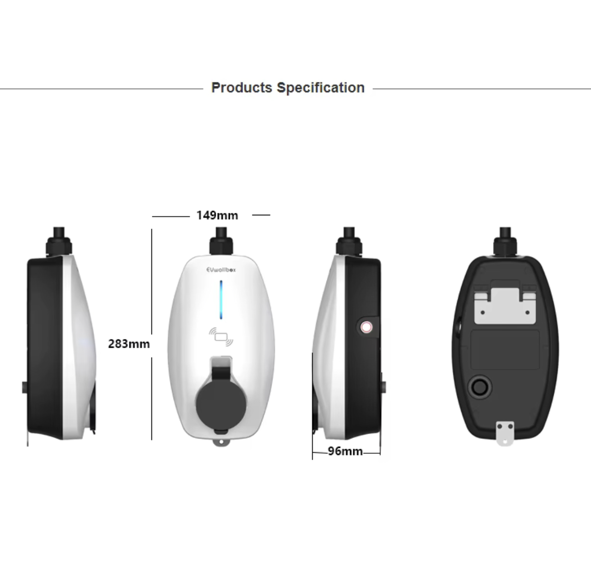 EVwallbox 7 kW 11 kW 22 kW | Type 2 Socket | App | RFID | IP65