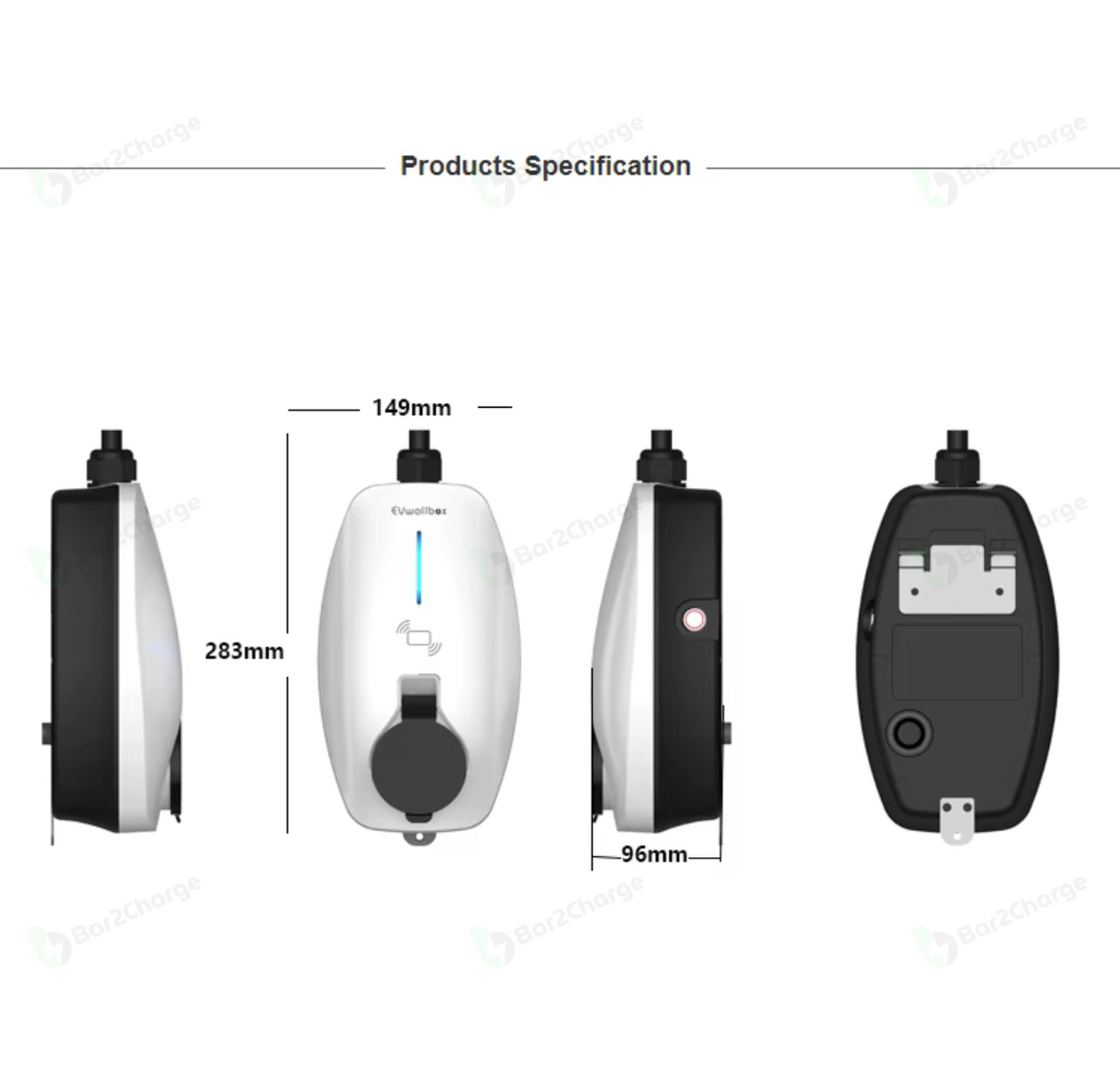 EVwallbox 7,4–22 kW Laadpaal met Socket – App & RFID