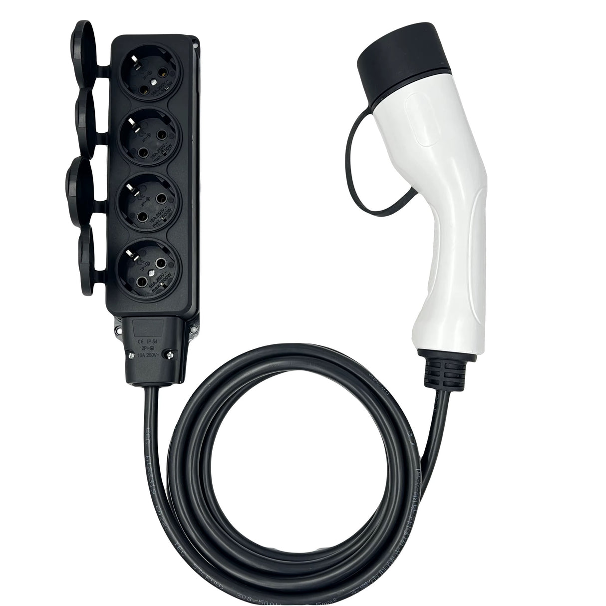 V2L Adapter Type 2 – 5 meter - 4x EU Stopcontact – Vehicle to Load