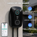 Laadpaal 11 kW – Type 2 Kabel 5 m – App, RFID & CEE-stekker