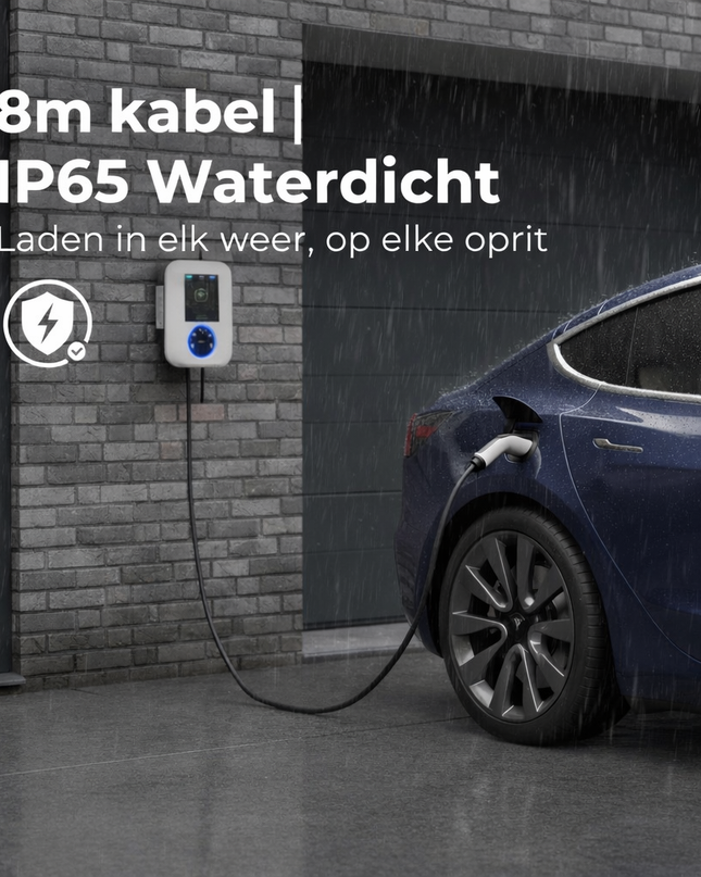Bar2Charge Wallbox 11 kW Type 2 | 3 fase 16A | 8m laadkabel | Loadbalancing - App functie