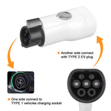 Adapter van Type 2 laadkabel naar Type 1 aansluiting voor de auto