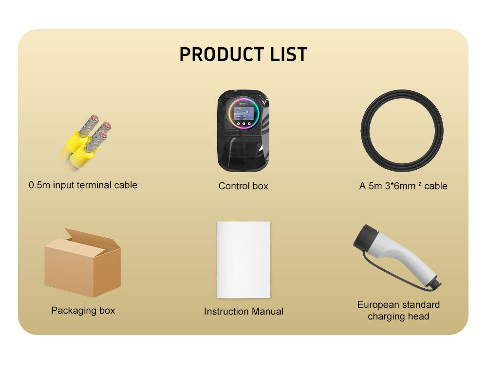 Laadpaal 7 kW (1-fase) | Type 2 | 10 meter kabel | 32A | IP66 waterdicht | App-bediening | Inclusief RFID-kaarten | Led-Lichteffect