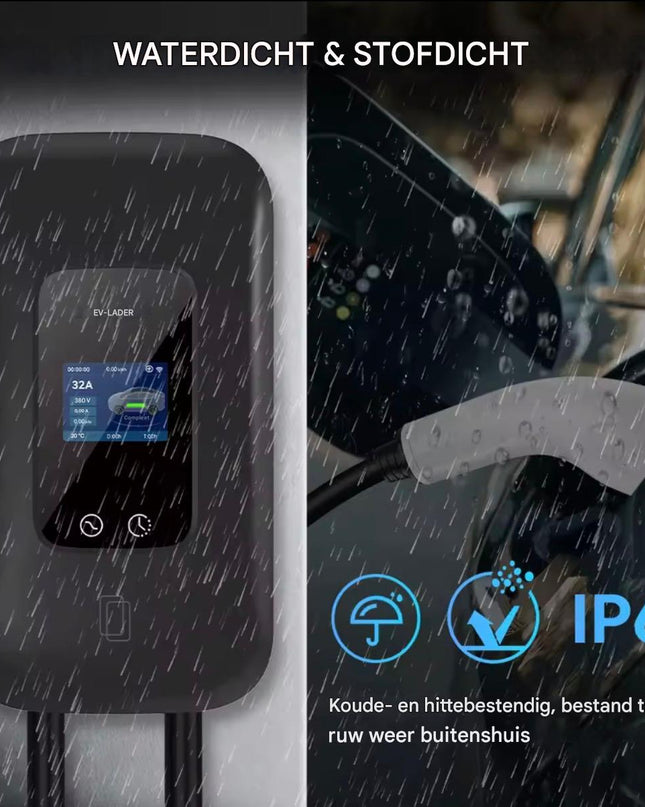 Bar2Charge Ladestation 7kW – 1-phasig – Typ 2 – 5m Kabel – App-Steuerung – Wasserdicht IP65 – Für Elektro- &amp; Hybridautos
