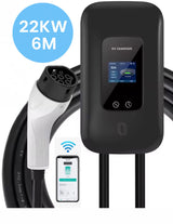 L6 PRO Laadpaal – Wallbox 3-fase | Type 2 | 6m Kabel | 11 kW & 22 kW | RFID & APP| IP65 Waterdicht