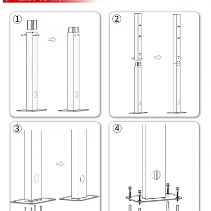 Bevestigingspaal voor Laadstation – Wallbox