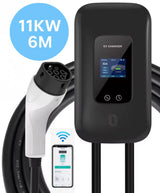 L6 PRO Laadpaal – Wallbox 3-fase | Type 2 | 6m Kabel | 11 kW & 22 kW | RFID & APP| IP65 Waterdicht