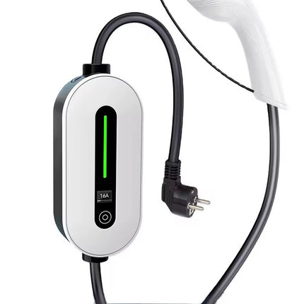 A8 Pro Type 2 EV Lader 3,7 kW Mobiele Thuislader 5 Meter IP66 Waterdicht 1 Fase 8 tot 16A Instelbaar Wit of Zwart