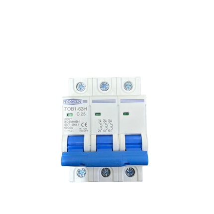 TOMZN C25 Installatieautomaat 3P – 25A – 400V – 6000A – TOB1-63H
