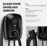 Laadpaal 11 kW – Type 2 Kabel 5 m – App, RFID & CEE-stekker