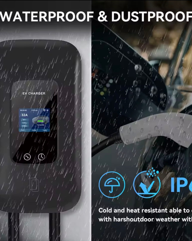 Bar2Charge Ladestation – Wallbox 3-phasig | Typ 2 | 5m Kabel | RFID &amp; APP | IP65 Wasserdicht