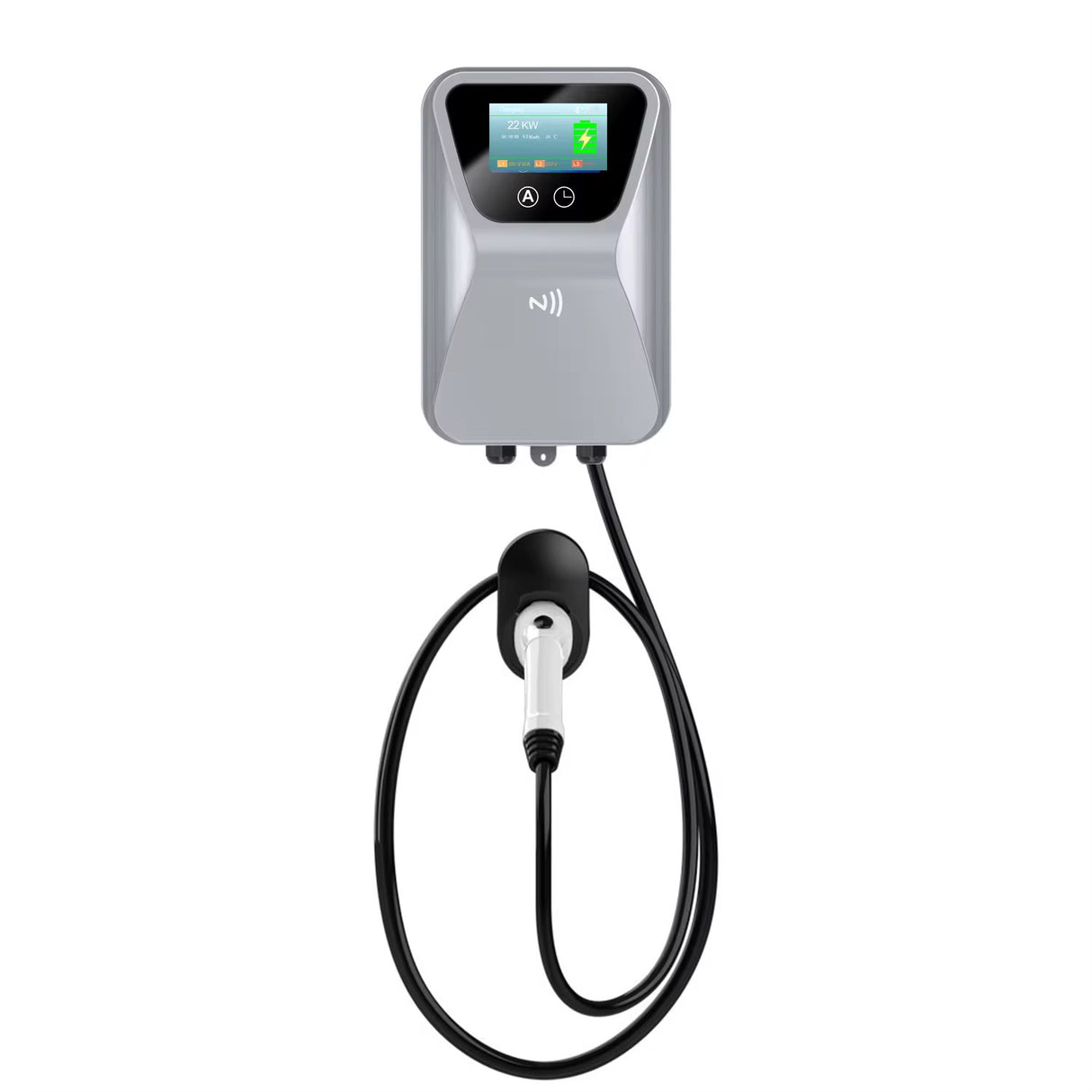 Bar2Charge Smart EV Charging Station – 11kW | 22kW Wallbox – 3-Phase 16A | 32A – Type 2 – With App – 5m Cable – For Electric & Hybrid Cars – IP55