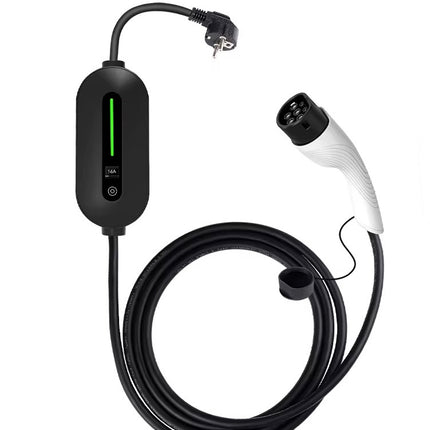 A8 Pro Type 2 EV Lader 3,7 kW Mobiele Thuislader 5 Meter IP66 Waterdicht 1 Fase 8 tot 16A Instelbaar Wit of Zwart