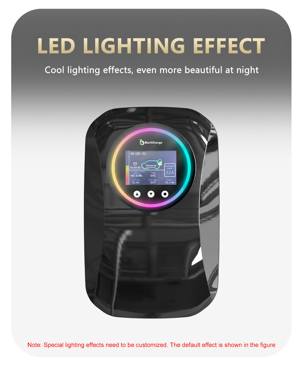 Laadpaal 7 kW (1-fase) | Type 2 | 10 meter kabel | 32A | IP66 waterdicht | App-bediening | Inclusief RFID-kaarten | Led-Lichteffect